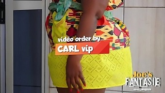 African Curvy Saleswoman With Big Butt