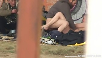 A Hardcore 3some With Homeless Couple And A Voyeur