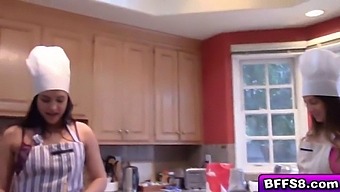 Three Gorgeous Women Pleasure A Well-Endowed Man On Valentine'S Day