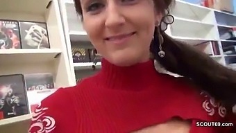 Real Young German Teen Gets Her First Facial In A Video Store