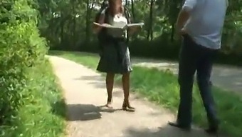 German Cougar Enjoys Outdoor Sex In The Woods With Dutch Stud