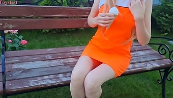 Public Play With A Sexy Girl And Her Toy In High Definition