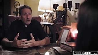 Teen With Big Natural Tits Cheats On Her Husband With A Taboo Priest