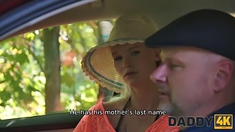 Tattooed Blonde Gives Blowjob To Old Man In Pov
