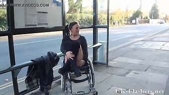 Paraplegic Pornstar'S Public Exhibition Of Nudity And Flashing In Public