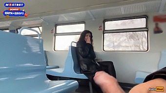 Public Transportation Becomes A Playground For Pleasure As A Stranger Helps Me Reach Ecstasy And Then Parades Me In The Train Carriages With Cum On My Face.